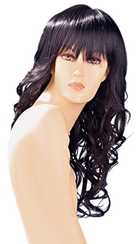 World Wigs – Parrucca Bruna Lunga Con Capelli Ricci/Frange