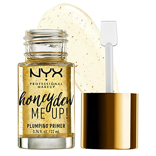 Nyx Professional Makeup Primer Honey Dew Me Up, Base Per Makeup, Primer Rimpolpante All'Estratto Di Melone Verde E Con Pagliuzze Dorate, Finish Radios