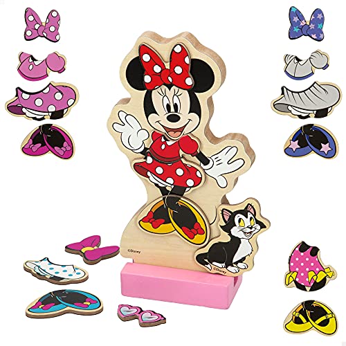 Woomax Disney Jgo Abiti Legno Magn 22X30 Cm-Minnie, Vestidos, 48727