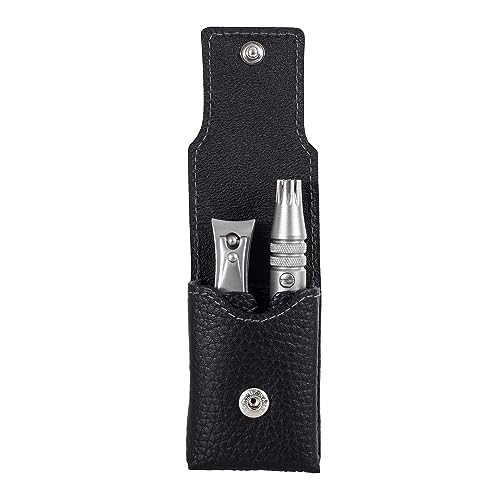 Dovo Set 1 – Set Di Cura Di Lusso Con Tagliaunghie E Clip Tagliacapelli Nasali In Pregiata Custodia In Pelle