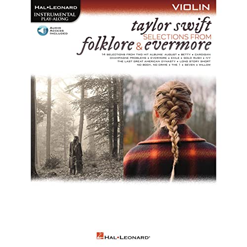 Taylor Swift - Selections From Folklore & Evermore Violin Play-Along Book With Online Audio