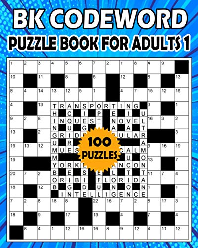 Bk Codeword Puzzle Book For Adults 1: Large Print Codebreaker Puzzle Book For Adults & Seniors - 100 Puzzle From (Bk Bouchama)