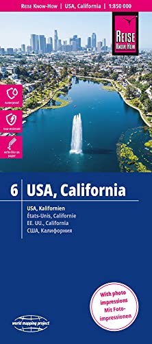Reise Know-How Landkarte Usa 6, Kalifornien 1:850.000: World Mapping Project