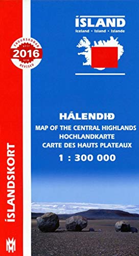 Central Highlands Iceland Map 1:300 000