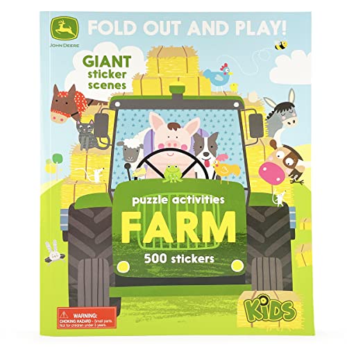 John Deere Farm: 500 Stickers And Puzzle Activities: Fold Out And Play!