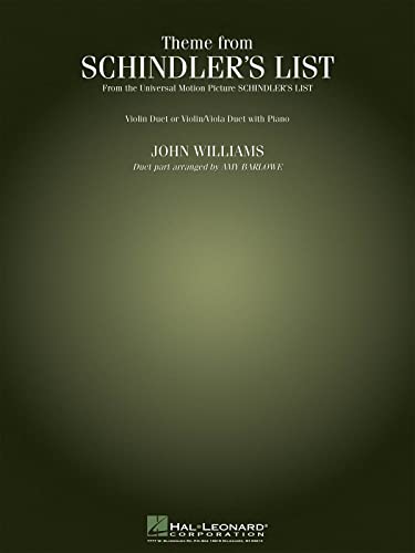 Schindler'S List Theme 2 Violins Or Violin/Viola