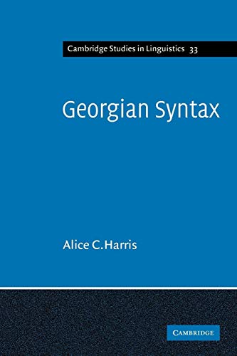 Georgian Syntax: A Study In Relational Grammar