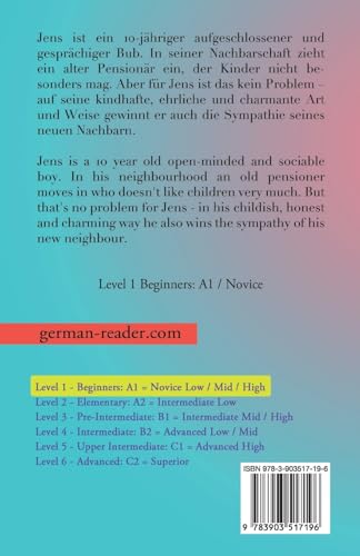 German Reader, Beginners A1/Novice - Jens Und Der Nachbar / Jens And The Neighbour: A Short Story For German Learners With Vocabulary Section, 2. Edit