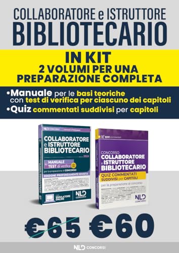 Kit Collaboratore E Istruttore Bibliotecario. Manuale + Quiz Commentati. Nuova Ediz. Con Software Di Simulazione