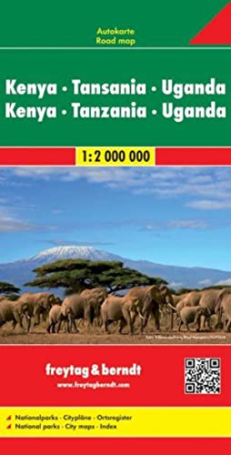 Kenya-Tanzania-Uganda 1:2.000.000: Wegenkaart 1:2 000 000: Ak 2104