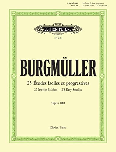 25 Leichte Etüden Op. 100: Für Klavier [Lingua Tedesca]: Für Klavier Op. 100