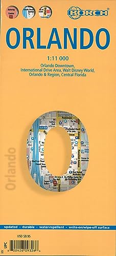 Orlando. Map 1:11 000: Orlando Downtown, International Drive Area, Walt Disney World, Orlando And Region, Central Florida