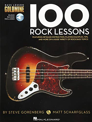 100 Rock Lessons: Bass Lesson Goldmine Series [Lingua Inglese]