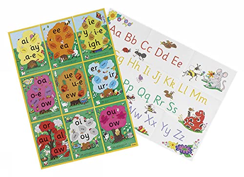 Jolly Phonics. Alternative Spelling & Alphabet Posters. Per La Scuola Elementare: In Precursive Letters (British English Edition)