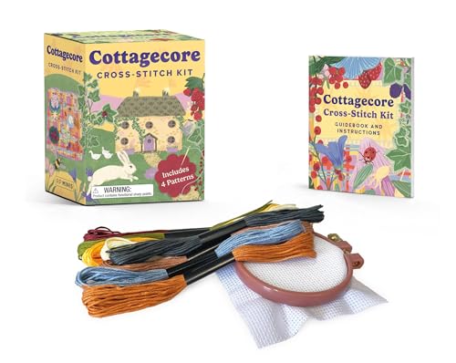 Cottagecore Cross-Stitch Kit: Includes 4 Patterns