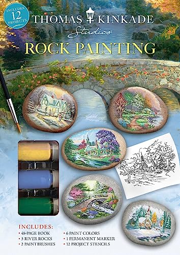 Thomas Kinkade Rock Painting