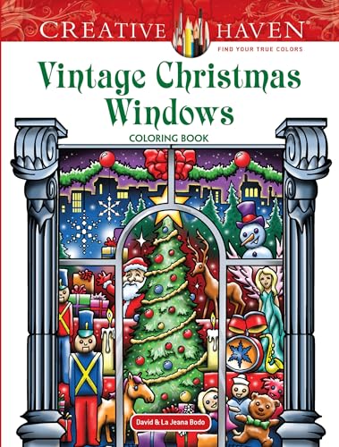 Vintage Christmas Windows Coloring Book
