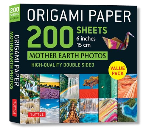 Origami Paper Sheets Mother Earth Photos: Tuttle Origami Paper: Double Sided Origami Sheets Printed With 12 Different Photographs Instructions For 6 P