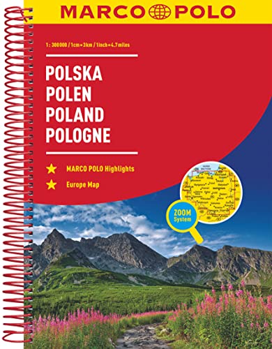 Marco Polo Road Atlas Poland: Wegenatlas 1:300 000 [Lingua Inglese]