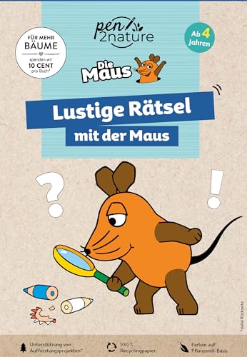 Lustige Rätsel Mit Der Maus. Bunter Rätselblock Für Kinder Ab 4 Jahren: Nachhaltiger Rätselspaß Auf Recyclingpapier. Für Kleine Fans Der Sendung Mit D