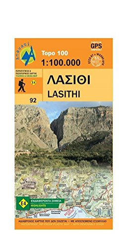Crete, East: Lasithi (92) 1:100,000 (Lasithi - Crete)