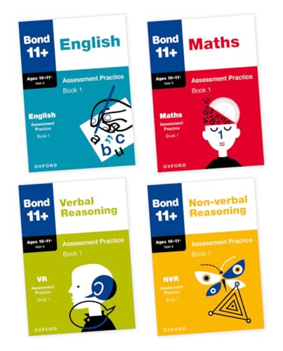 Bond 11+ English, Maths, Non-Verbal Reasoning, Verbal Reasoning Assessment Practice: 10-11+ Years Bundle