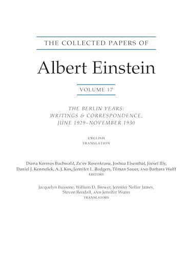 The Collected Papers Of Albert Einstein, Translation Supplement: The Berlin Years: Writings And Correspondence, June 1929-November 1930 (17)