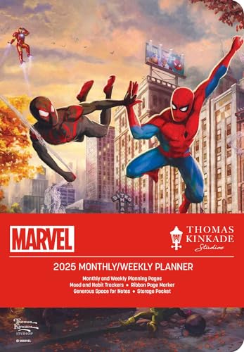 Marvel'S Spider-Man And Friends: The Ultimate Alliance By Thomas Kinkade Studios 12-Month 2025 Monthly/Weekly Planner Calendar