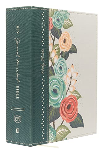 Kjv Journal The Word Bible: King James Version, Deep Teal Floral, Reflect, Journal, Or Create Art Next To Your Favorite Verses