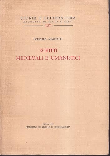 Scritti Medievali E Umanistici