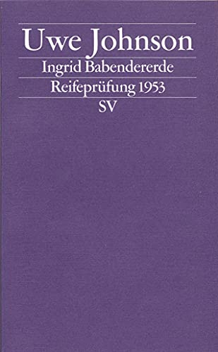 Ingrid Babendererde: Reifeprüfung 1953: 1817