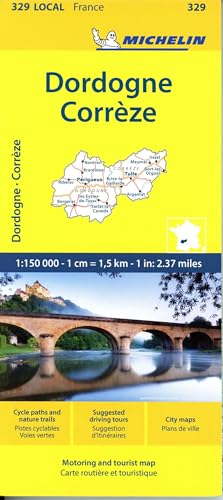 Correze, Dordogne - Michelin Local Map 329: 1:150 000
