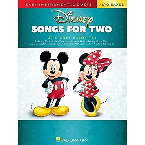 Disney Songs For Two Alto Saxes: Easy Instrumental Duets