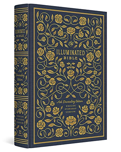 The Holy Bible: English Standard Version, Navy, Cloth Over Board, Illuminated Bible: Art Journaling Edition