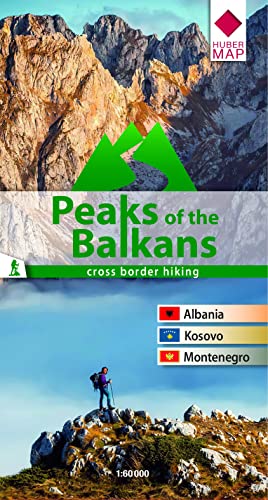 Wanderkarte Peaks Of The Balkans 1: 60 000: Cross Border Hiking Albania - Kosovo - Montenegro