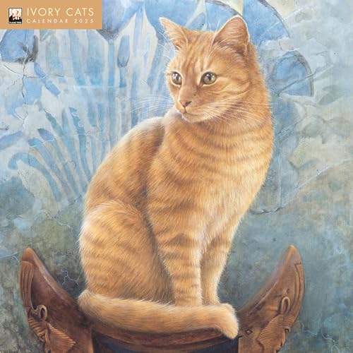 Ivory Cats By Lesley Anne Ivory Wall Calendar 2025: Art Calendar