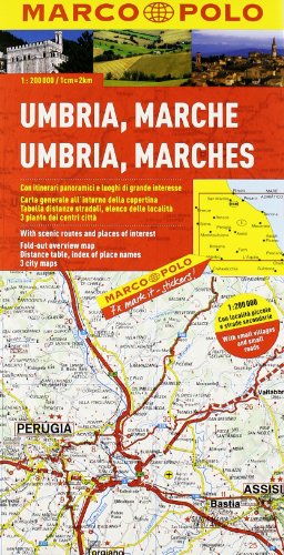 Umbria, Marche 1:200.000. Ediz. Multilingue