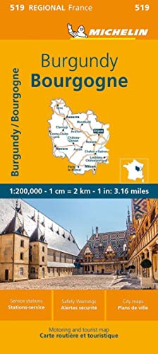 Bourgogne/Burgundy 1:200,000. Motoring And Tourist Map