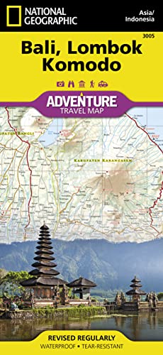 National Geographic Adventure Map Bali, Lombok, And Komodo Map Asia, Indonesia: Travel Maps International Adventure Map