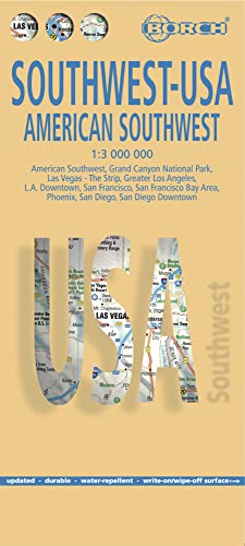 Southwest Usa. American Southwest Map 1:3 000 000: American Southwest, Grand Canyon National Park, Las Vegas - The Strip, Greater Los Angeles, L.A. ..