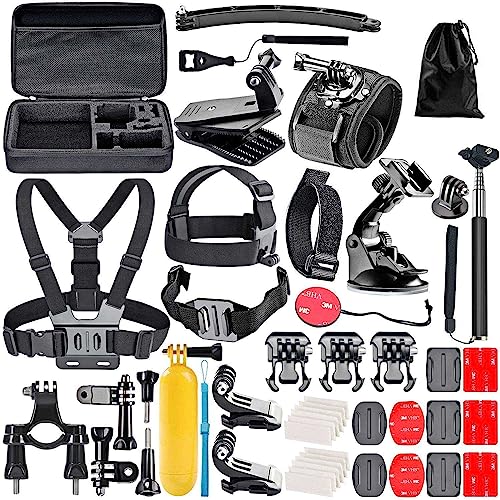 Navitech Kit Combinato Di Accessori Per Fotocamera D'Azione 50-In-1 - Compatibile Con Xilecam Action Camera 1080P 30Fps Action Camera