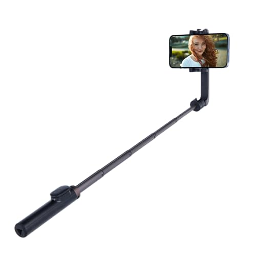 Rollei Smartphone Selfie Tripod: Mini Treppiede Con Scatto Remoto, Regolabile In Altezza Fino A 65,6 Cm 3 In 1: Treppiede, Bastone Selfie Bluetooth, C