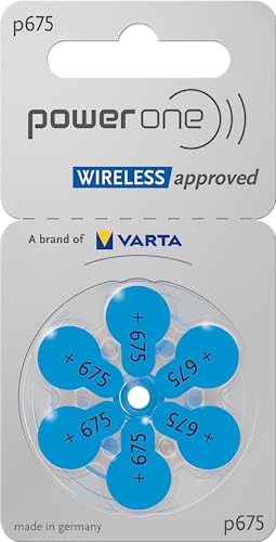 Powerone P675 - Batterie Per Apparecchi Acustici, Confezione Da 6, Colore Blu
