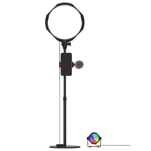 Joby Beamo Studio Creator Kit, Soft Key Light Per Video Con Telecomando, Luce Da Sfondo Con 12 Colori, Microfono Mobile Wavo, Braccio Flessibile Goril