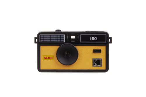 Kodak I60 - Pellicola Fotografica Riutilizzabile Da 35 Mm, Stile Retrò, Senza Messa A Fuoco, Flash Integrato, Stampa E Flash Pop-Up (Giallo)