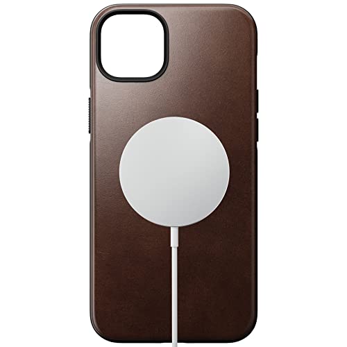 Nomad Custodia In Pelle Moderna Per Iphone 14 Plus - Horween In Pelle, Bordi Rialzati A 360°, Paraurti In Tpe, Protezione Dalle Cadute Da 3 M, Ricaric