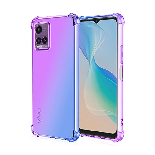 Gogme Cover Per Vivo Y21 / Y21S / Y33S, Custodia In Tpu A Gradiente Colori, [Rinforzare La Con Angoli] Custodia Trasparente Silicone Morbida Ultra Sot