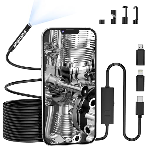 Pancellent Endoscopio 5,5 Mm 1920P Snake Ispezione Boroscopio, Endoscopio Di Tipo C, Telecamera Con 6 Luci Led Per Smartphone Android E Ios, Iphone, I