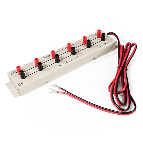 Mc Power - Barra Di Distribuzione Dell'Alimentatore | Nvt-620 | 1 X On, 6 Uscite, 20 A Max., Dc