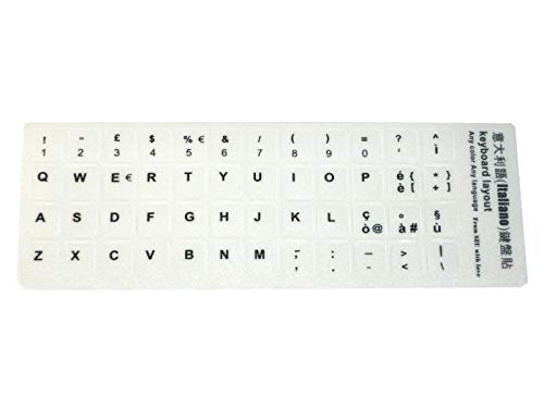 Adesivitastiera.It - Adesivi Tastiera Italiano Fondo Bianco Lettere Nere